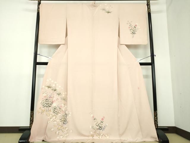 平和屋着物○本加賀友禅作家 金丸充夫 訪問着 草花文 暈し染め ロング