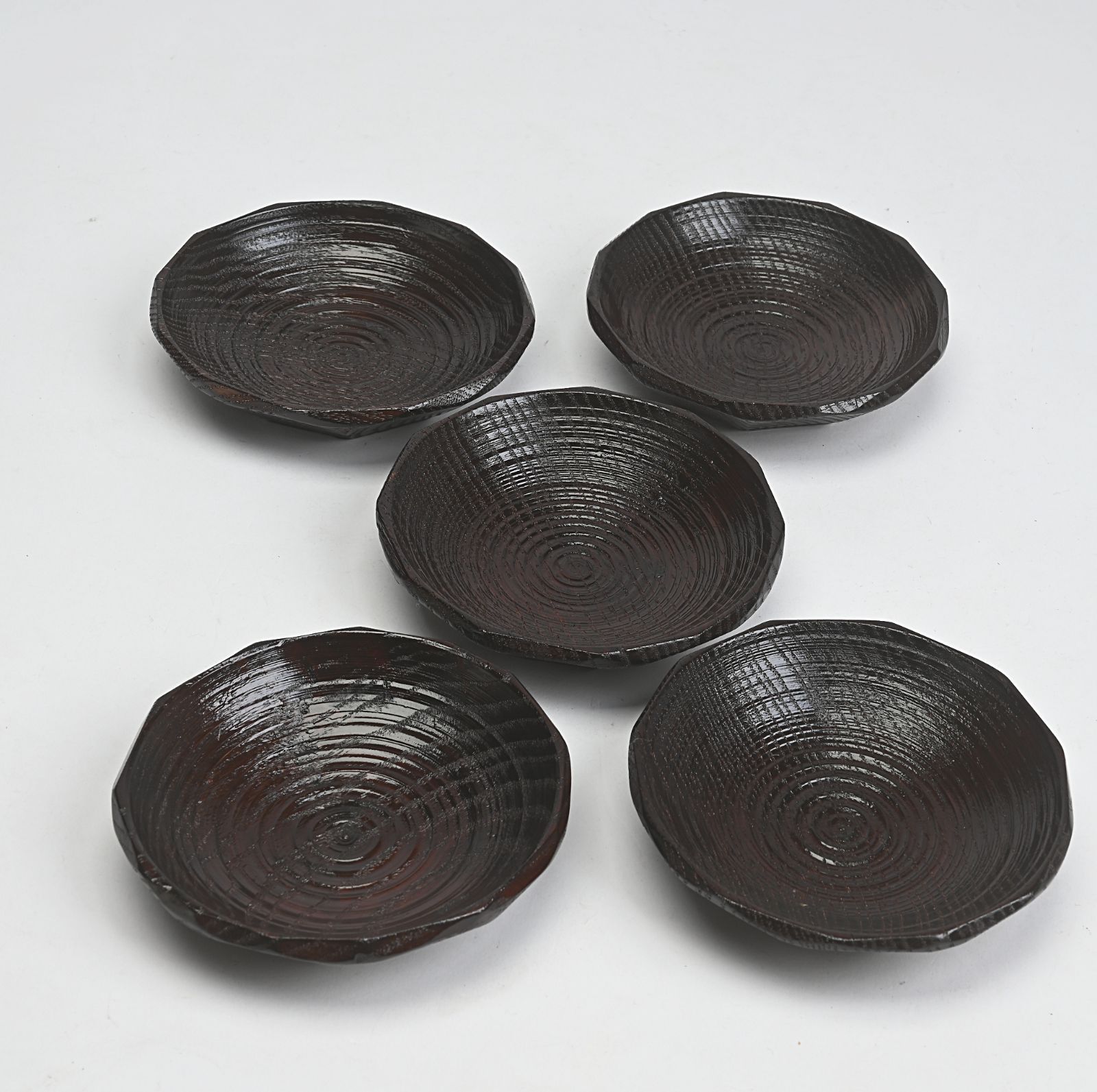 村瀬治兵衛 沢栗 スジ挽 茶托 5客 箱付 - メルカリ 725 民芸 工芸