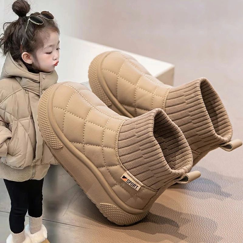 キッズブーツ キッズ ムートン ブーツ 子供 靴 女の子 男の子 防寒 雪 スノー 暖かい ファー ボア zz123121536915