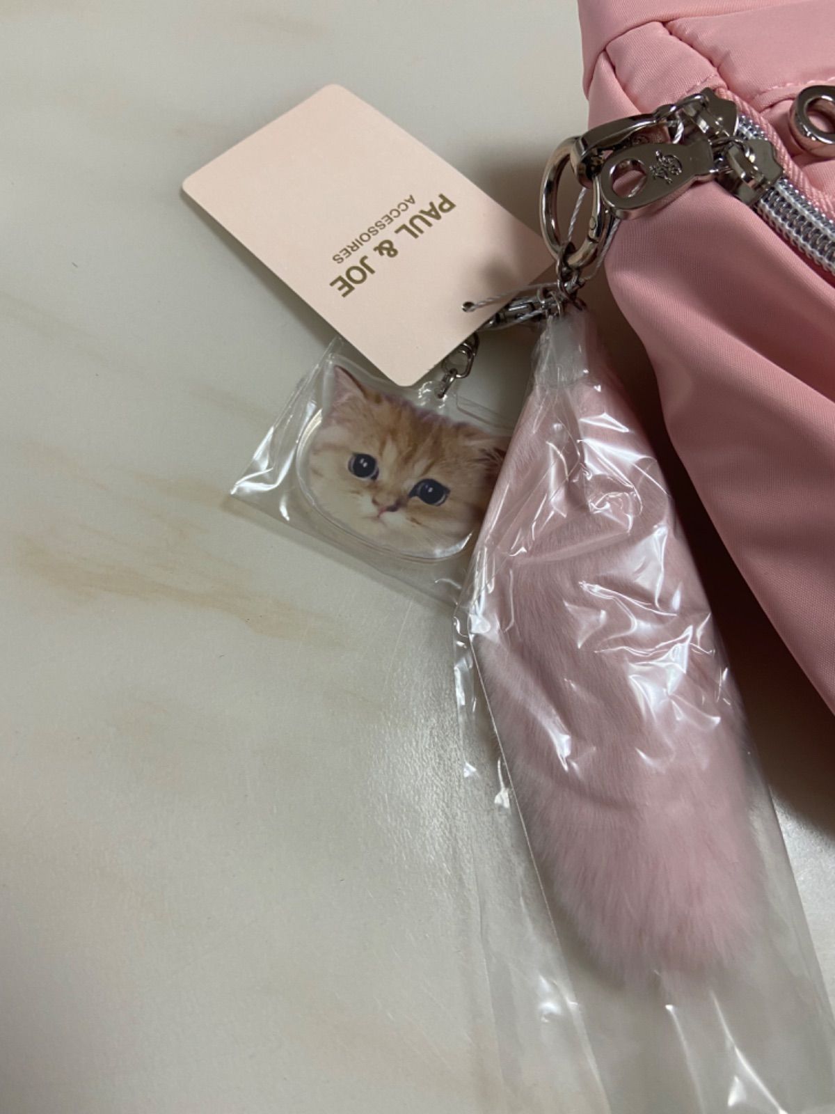 ポールアンドジョー バッグ ピンク 猫 ウエストポーチ - メルカリ 