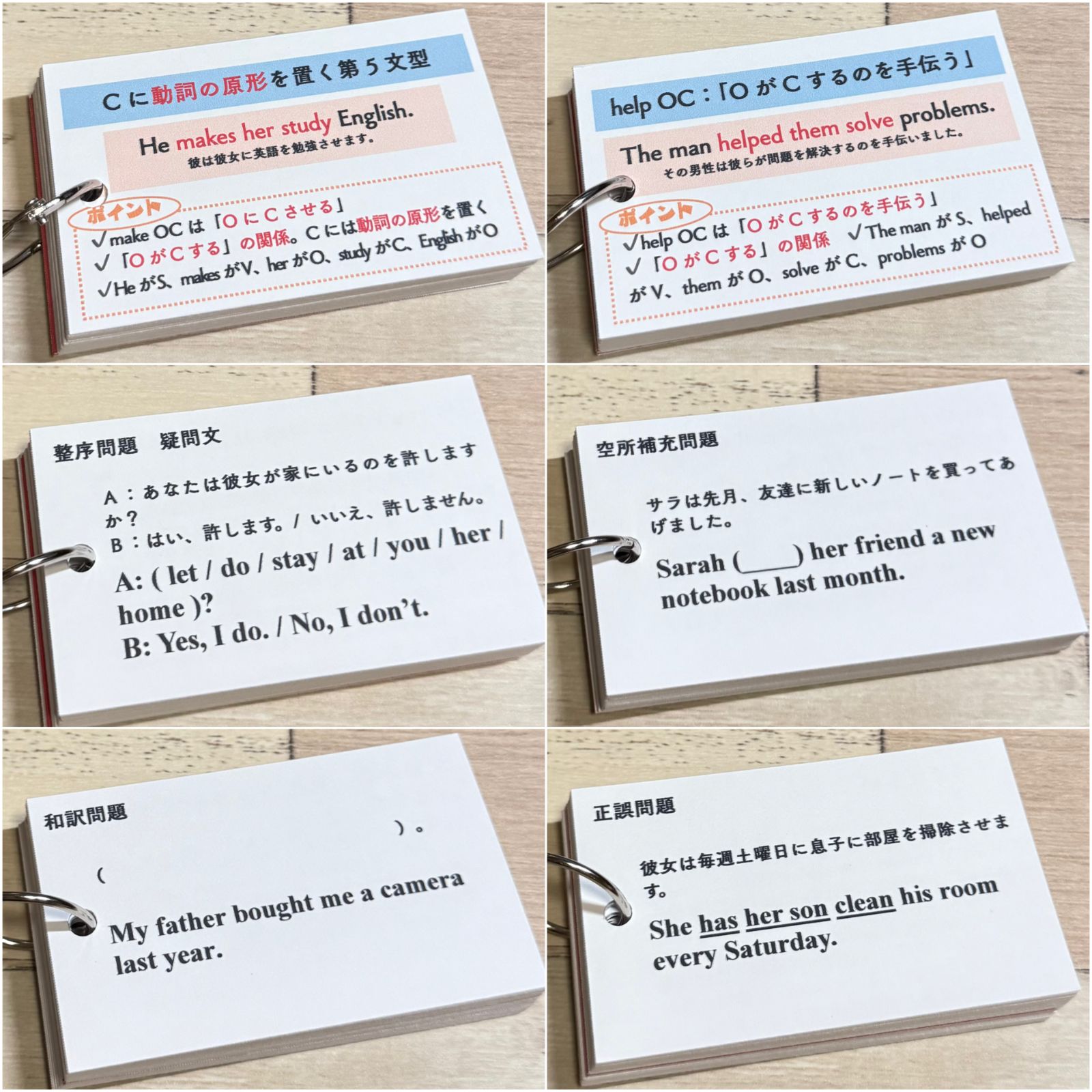 中3フルパッケージ】単元別英文法カード 中学生 テスト 復習 予習 学習