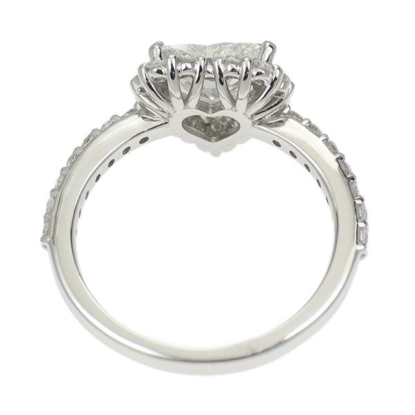 新品 Pt950 LDH ハートシェイプ ダイヤモンド リング 1.147ct H I1 D0  