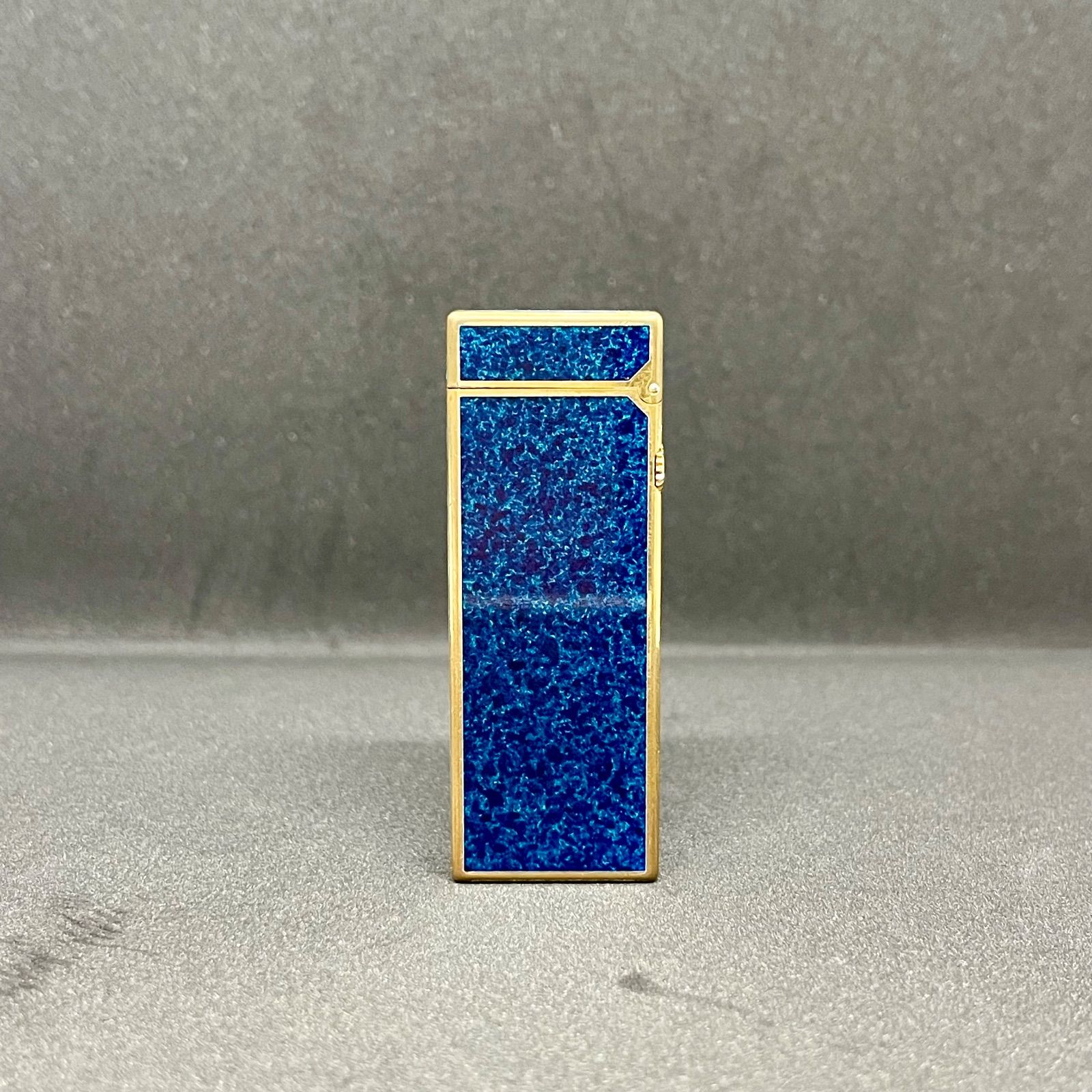 dunhill ダンヒル ローラー ガスライター ラメ ブルーラッカー ゴールド 着火未