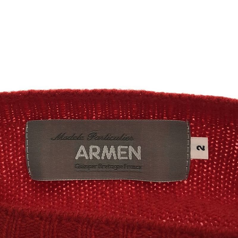 ARMEN - 【美品】  ARMEN / アーメン | GEELONG LAMBS WOOL CREW PULL クルーネックニット | 2 | グリーン | レディース 楽天市場】ARMEN アーメン（素材（生地・毛糸）ウール