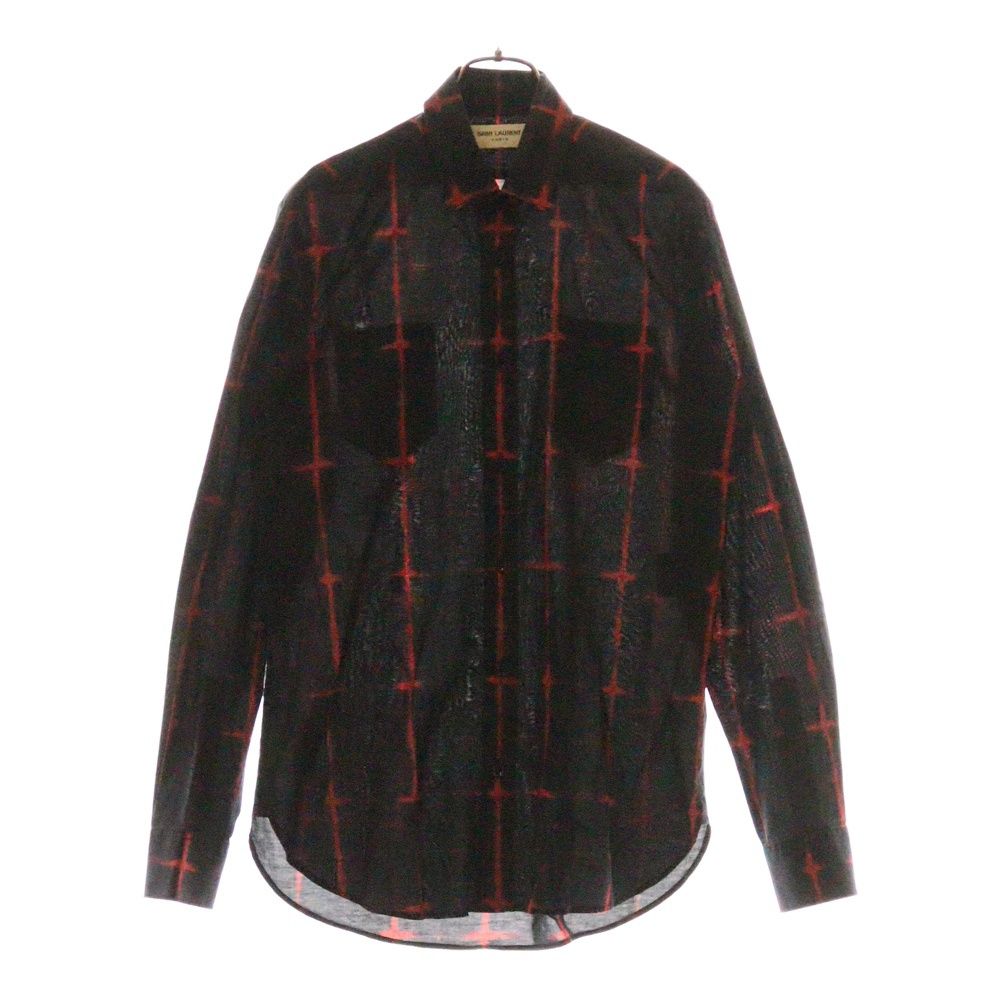 サンローランパリSAINT LAURENT チェック柄長袖シャツ 38 SAINT