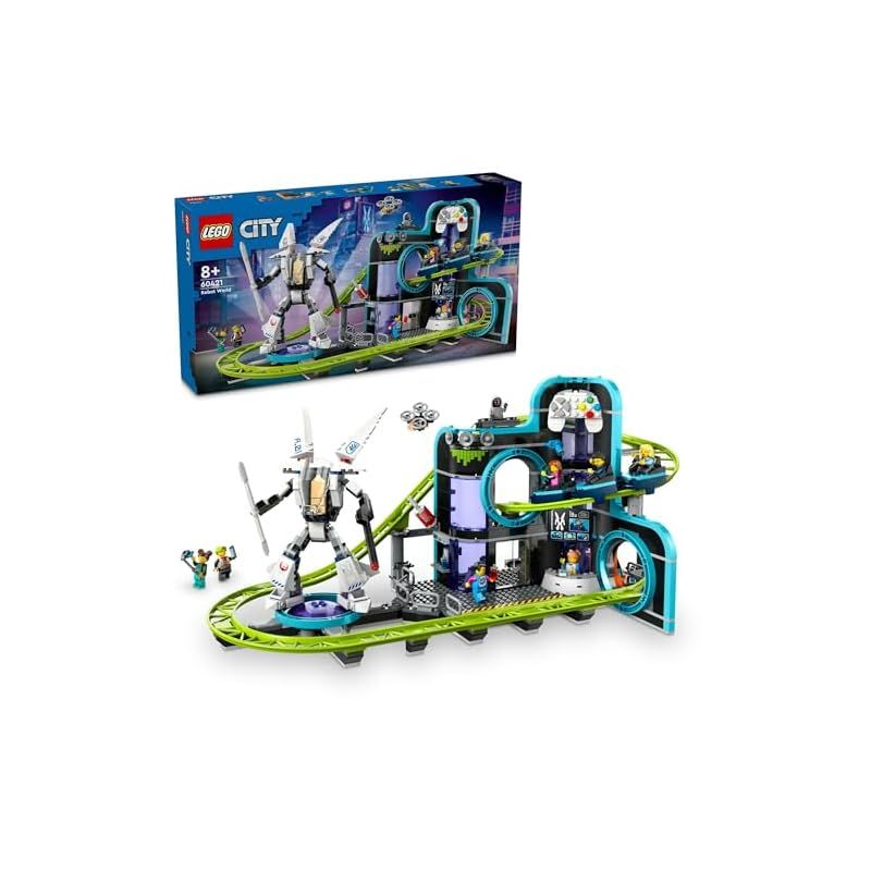 レゴ LEGO シティ レゴシティのロボットワールド ジェットコースターパーク おもちゃ 玩具 誕生日 プレゼント ブロック 男の子 女の子 子供 8歳 9歳 10歳 小学生 街づくり 0