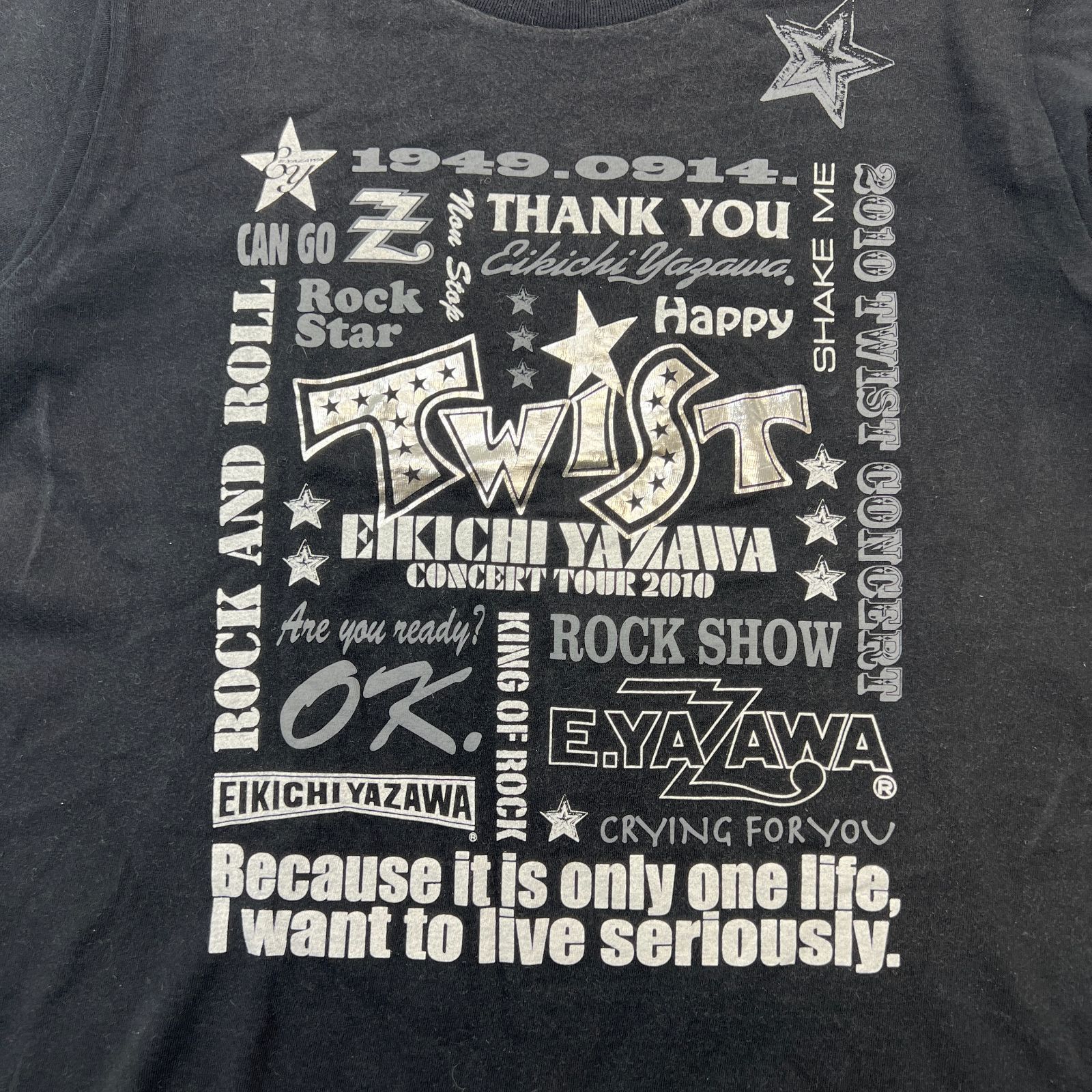 E.YAZAWA ブラックシャツ Mサイズ　矢沢永吉 E.YAZAWA ブラックシャツ Mサイズ 矢沢永吉 E.YAZAWA ブラックシャツ M