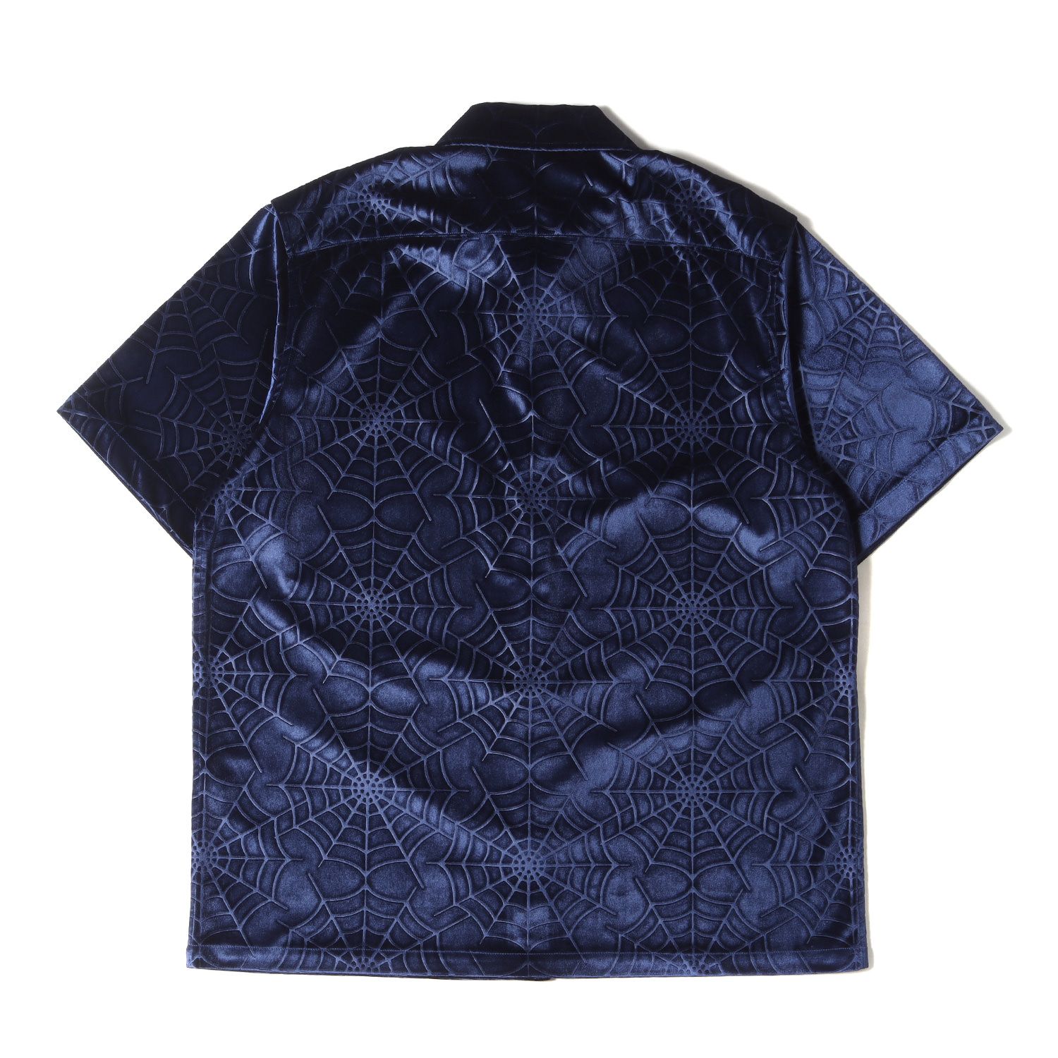 L】Supreme /Spider Web Velvet S/S Shirt