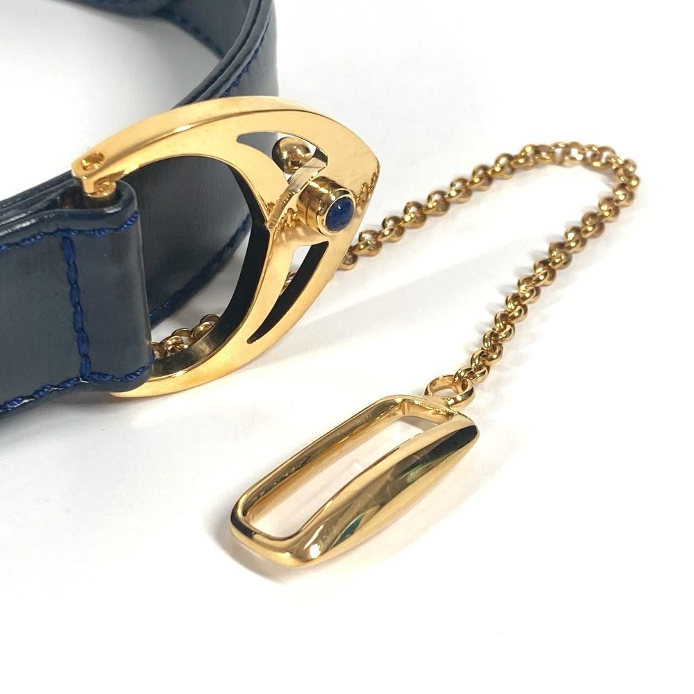 CARTIER カルティエ ベルト サファイアライン レザー ダーク