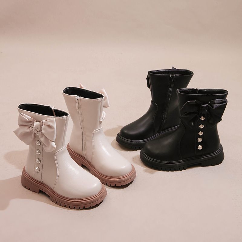 子供ブーツ キッズ ショートブーツ 裏起毛 女の子 ブーツ 蝶結び シューズ ジュニア キッズブーツ キッズ靴 フォーマル靴 秋冬 子供 靴 入学式 卒業式 発表会 結婚式 ピアノ 七五三 おしゃれ 