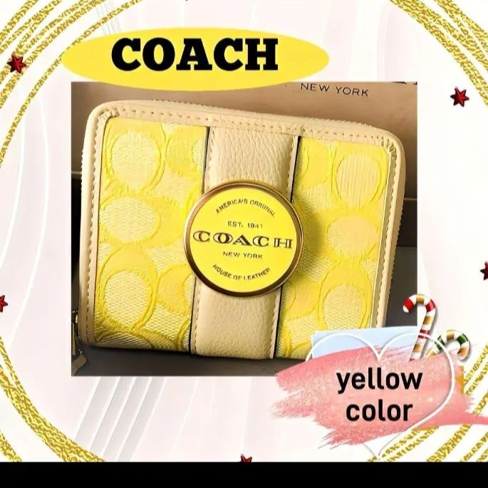 ✳️ Sale 匿名配送 新品 ✳️ COACH コーチ 財布 ✳️ ラッキーカラー 