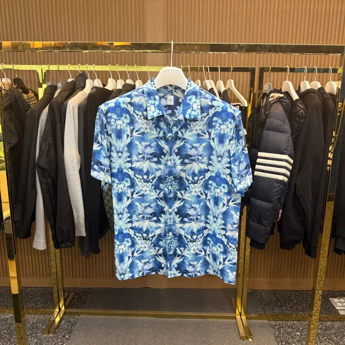 40 サイズ Berluti ベルルッティ リネン コットン 半袖 シャツ
