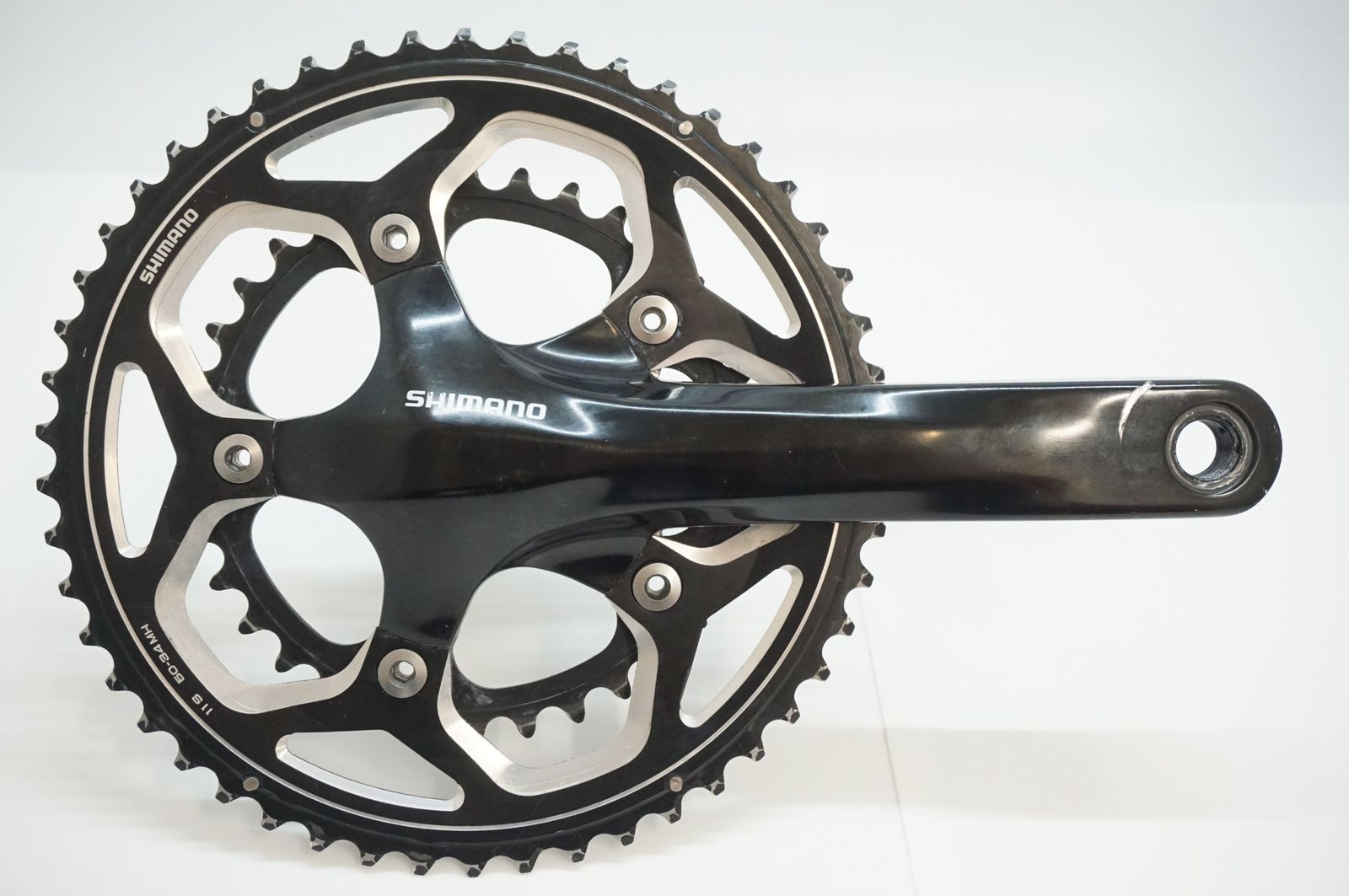 シマノ FC-RS520 12速 50-34T 170mm クランク Shimano FC-RS520 Crankset (Black) (2 x 12 Speed) (170mm) (50