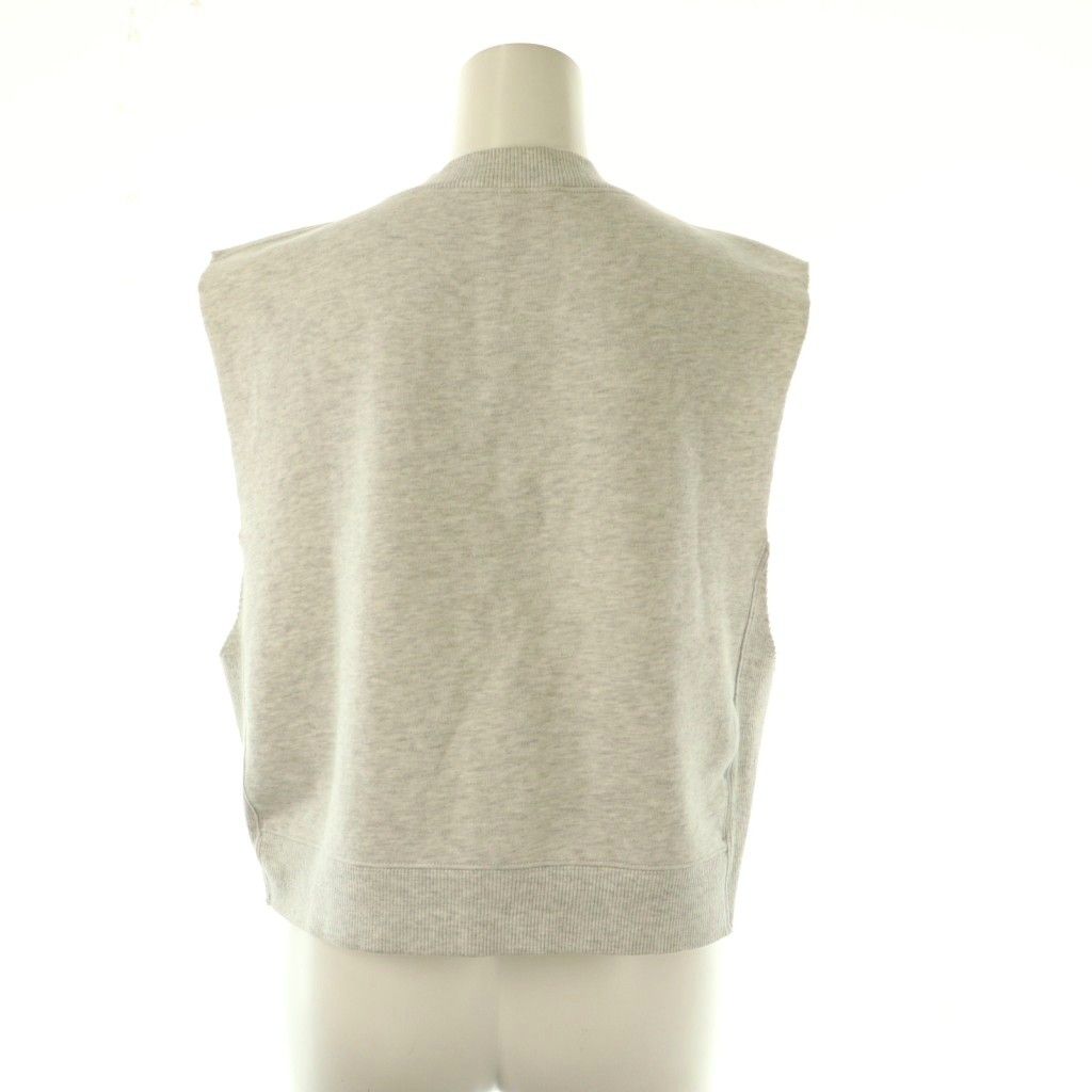 ミュウミュウ miumiu MJT672 コットン ロゴ ベスト プルオーバー XS 杢グレー |ES OS SH