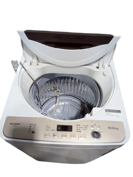 大阪送料無料★3か月保障付き★洗濯機★2021年★ES-GE6F-T★SS-91 ☆大阪配送無料☆【SHARP】洗濯機 ES-GE6F-T 2021年製 大阪送料