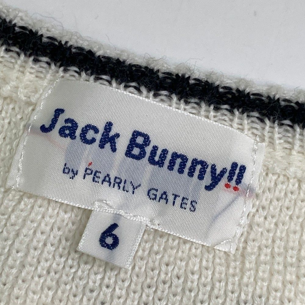 サイズ：6 JACK BUNNY ジャックバニー  ニットベスト  ホワイト系 [240101457159] ゴルフウェア メンズ ストスト JACK BUNNY ジャックバニー ニットベスト ホワイト系 サイズ：6