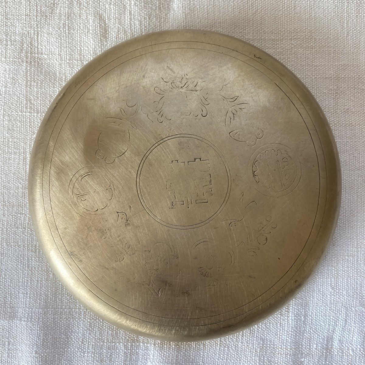 韓国 李朝 真鍮 蓋物 皿 祭器 高杯 脚付盤 朝鮮工芸 骨董 古道具 古物 金属工芸