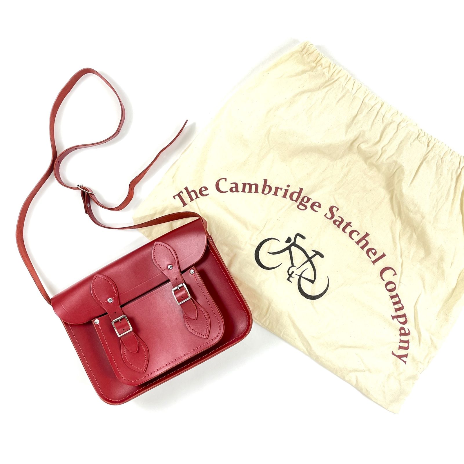 the cambridge satchel campanyザ ケンブリッジ サッチェルカンパニーレザーバッグレッド赤美品中古 The Cambridge Satchel Company ザ ケンブリッジサッチェル ミニバッグ