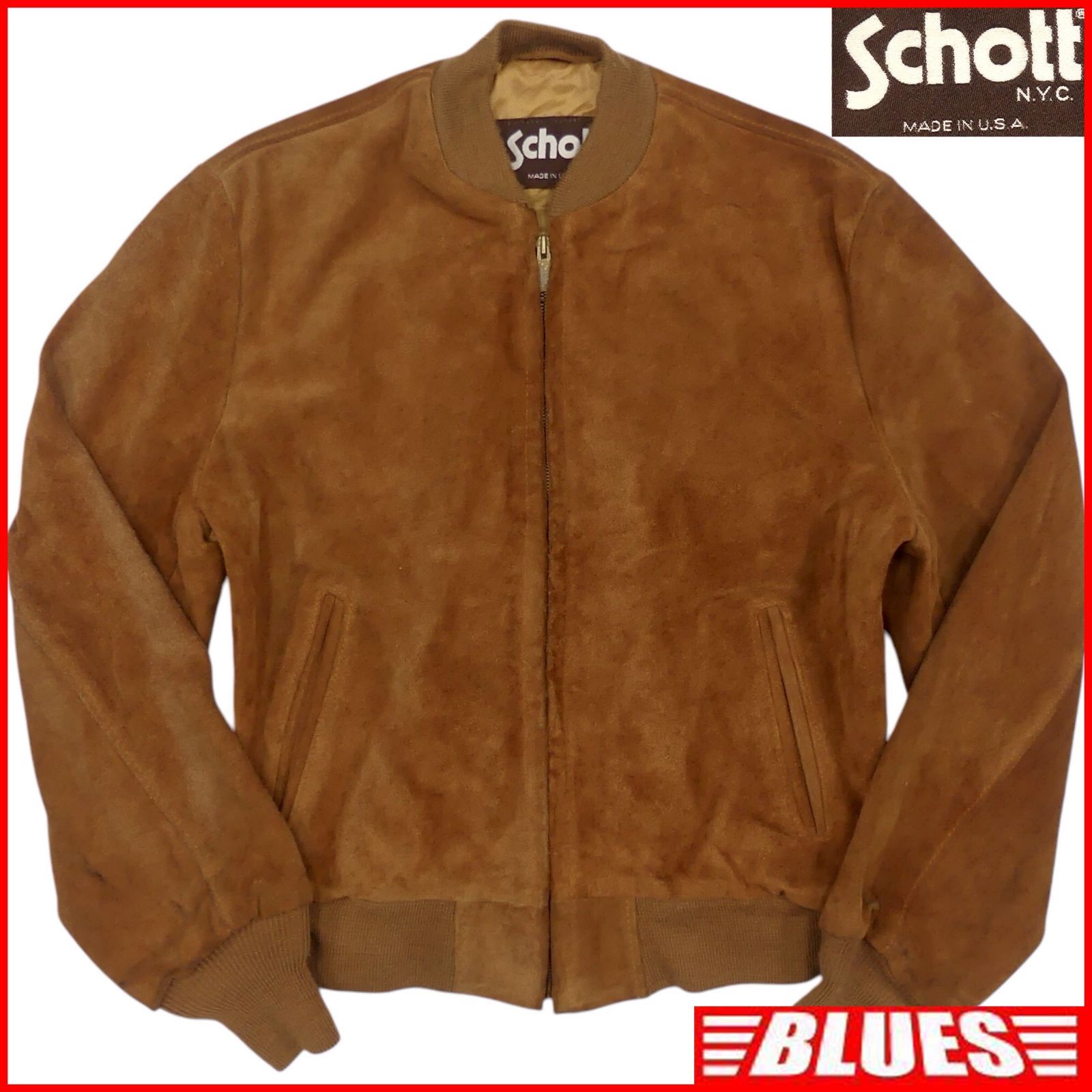 【米国製】schott フライトジャケット　G-1 674MS ボア　44 USA製 70年代 SCHOTT ショット ビンテージ G-1タイプ ミリタリー ボア