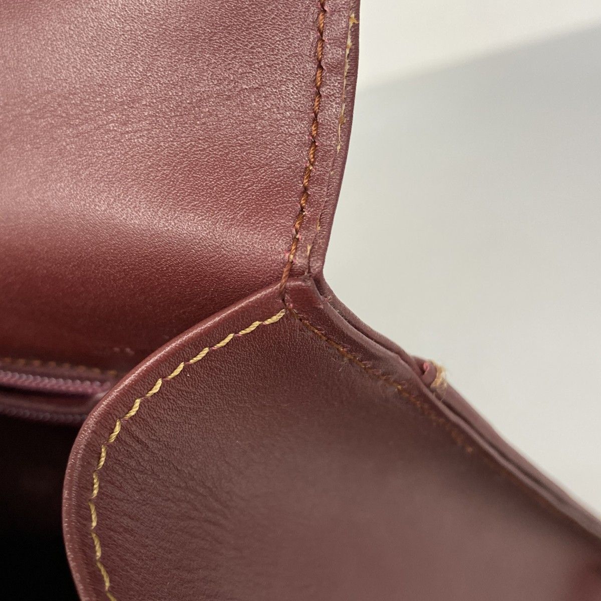 5mb1626 カルティエ ハンドバッグ マスト レザー ボルドー ゴールド金具 レディース DECORATOM_COM_BR