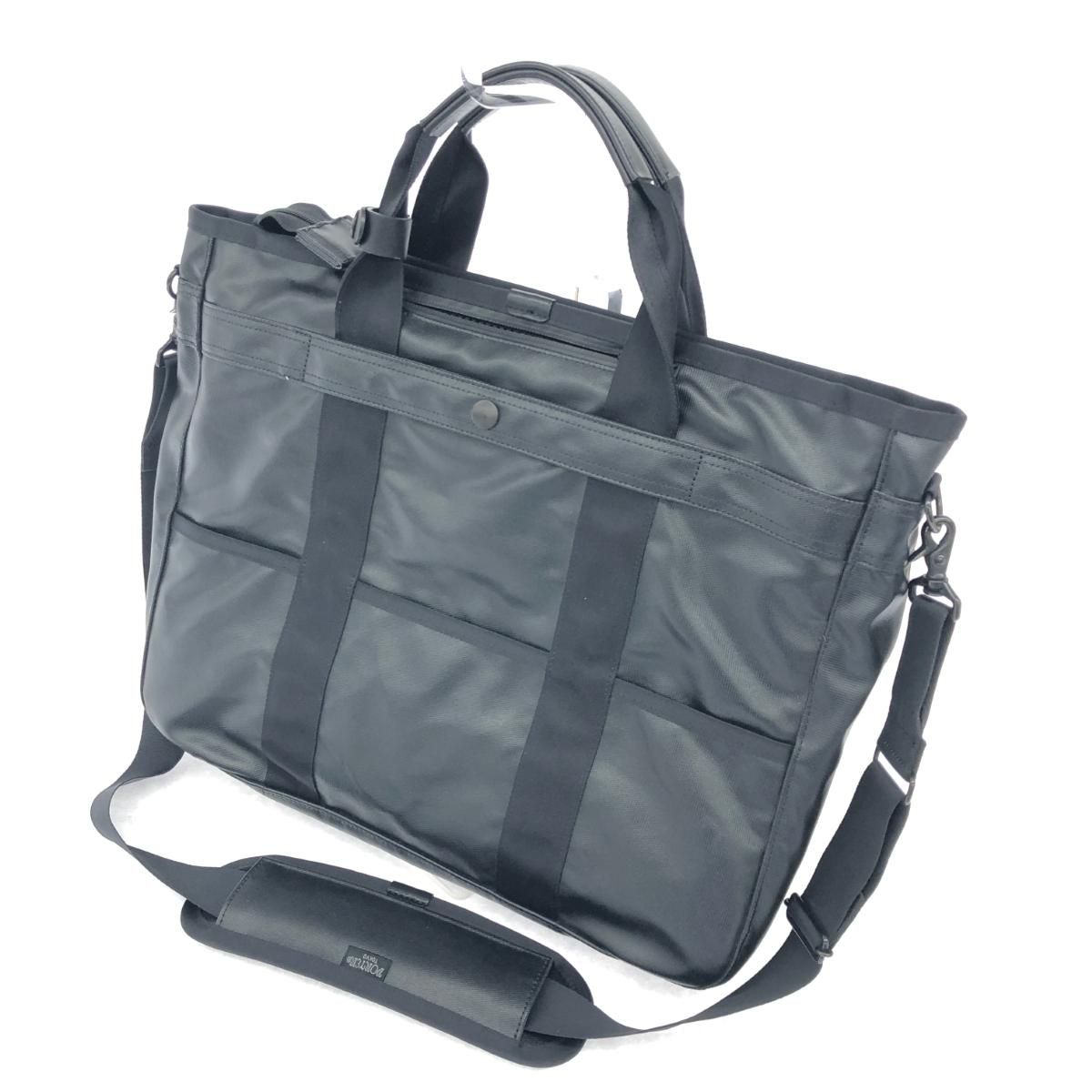 良好 PORTER ポーター 東急ハンズ限定 2WAYバッグ ブラック PVC メンズ