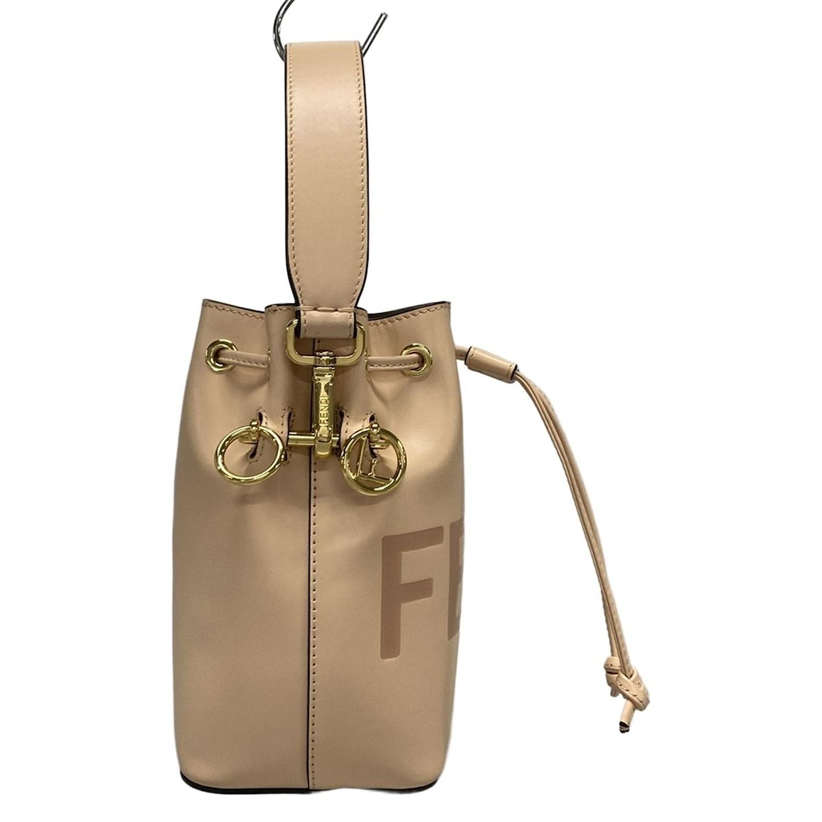 FENDI ベージュ レザーハンドバッグ FENDI - FENDI(フェンディ) ハンドバッグ モン トレゾール