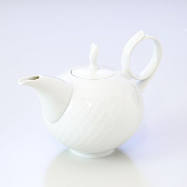 マイセン 波の戯れ ホワイト ティーポット S Meissen 000001 29722 1