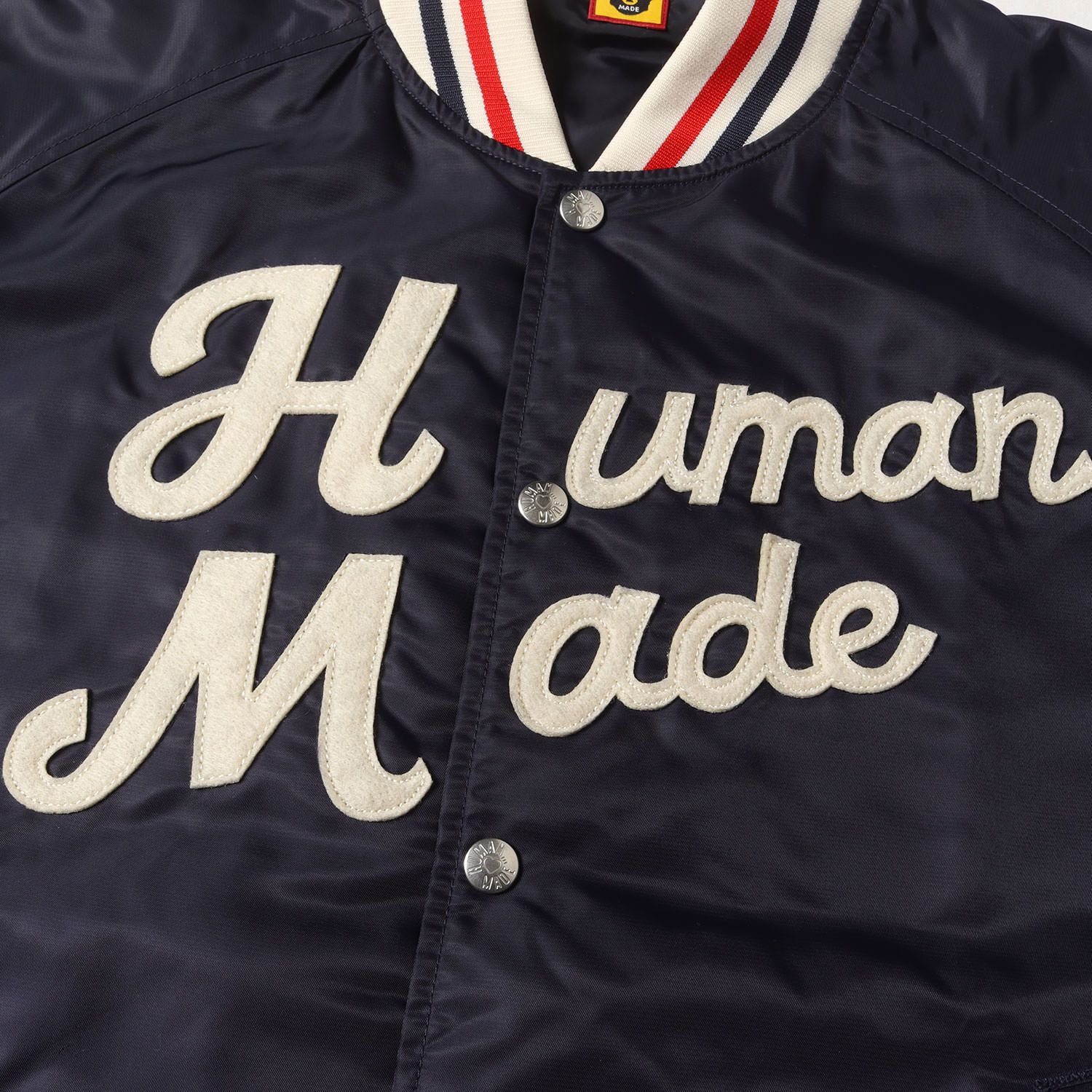 human made ナイロン スタジアム ジャケット L ブラック HUMANMADE ヒューマンメイド ナイロン スタジアムジャケット