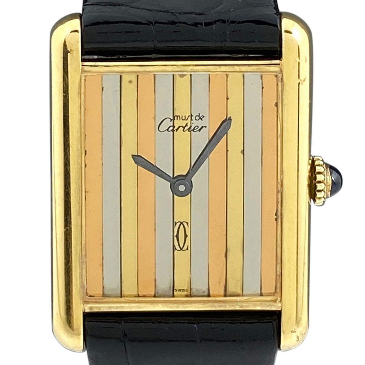カルティエ CARTIER マストタンク 腕時計 シルバー925 レザー 手巻き レディース 【】 - ブランド腕時計