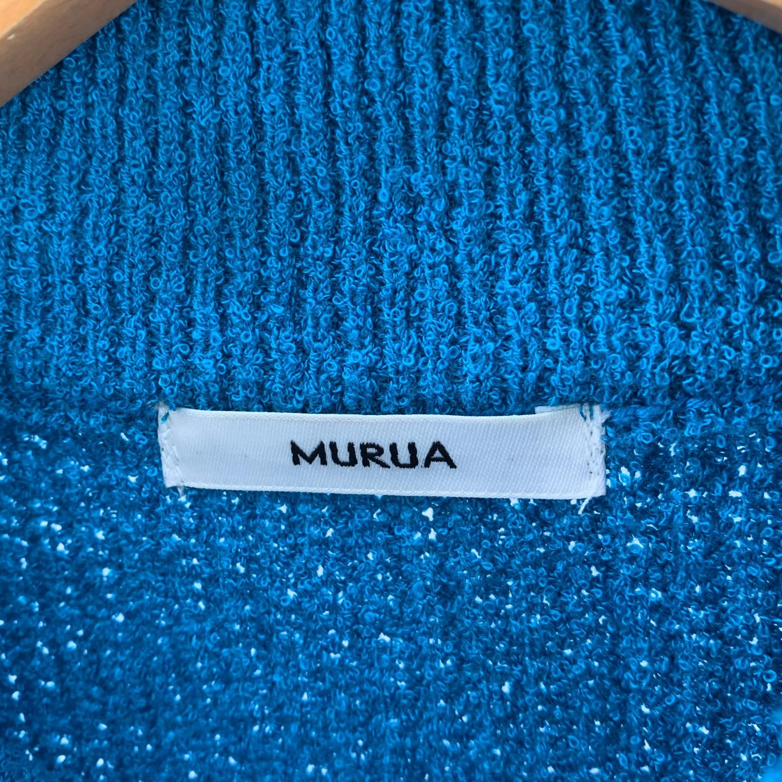 MURUA - MURUA フロントジップフェザーニット MURUA ニット ハーフジップフェザーニット - メルカリ