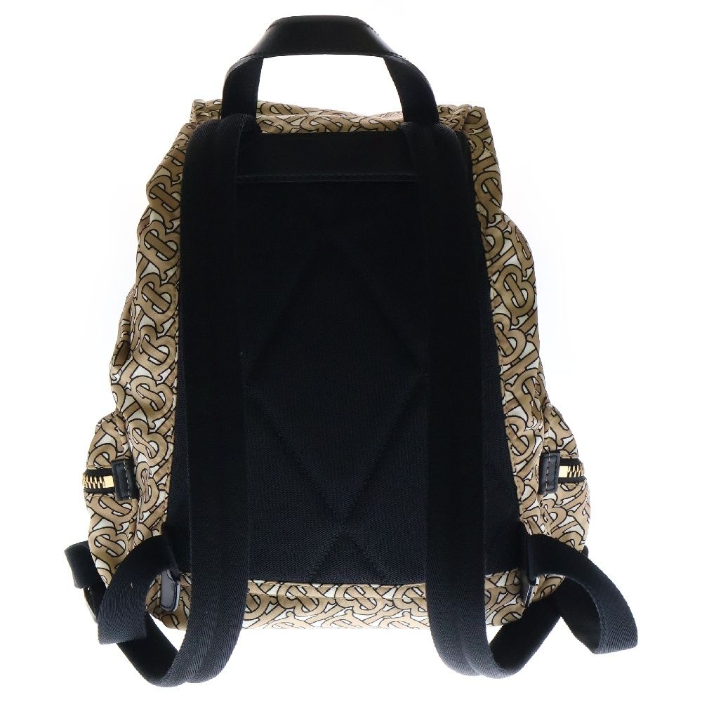 BURBERRY バーバリー　TBロゴ　リュック　ナイロン×レザー　総柄　美品 BURBERRY - BURBERRY バーバリー 総柄TBロゴ ナイロン×レザー