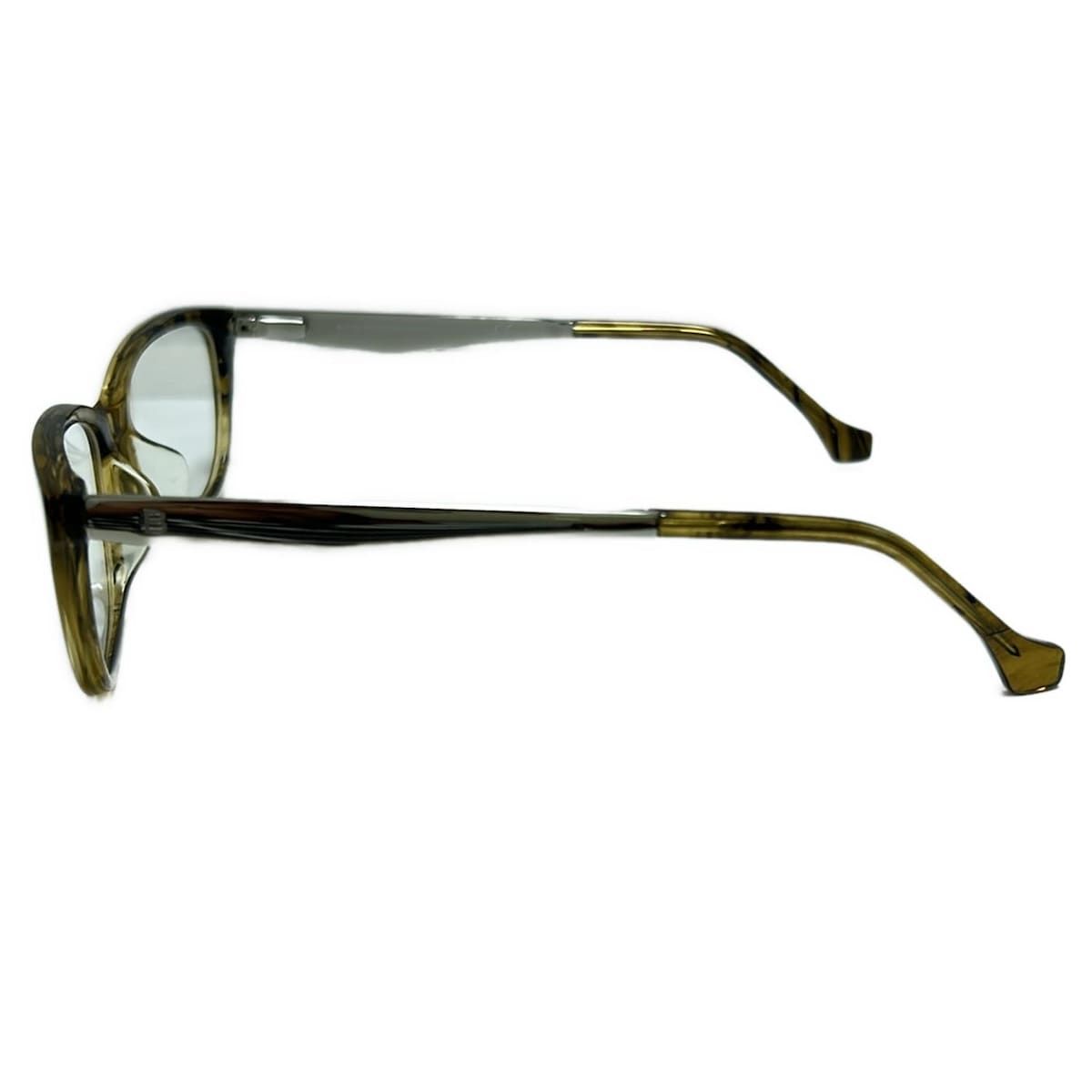 BALENCIAGA(バレンシアガ) メガネ - BA5041-F クリア×カーキ×シルバー  