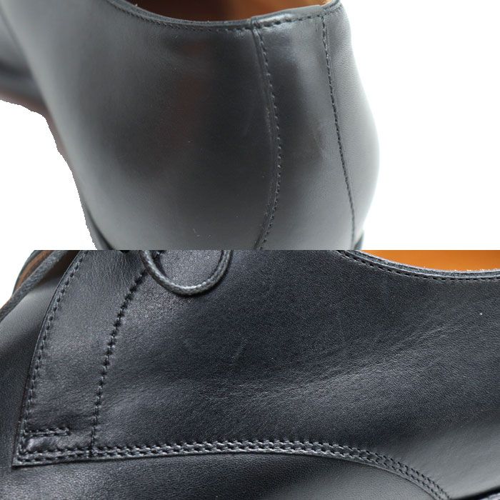 HERMES エルメス レースアップ ビジネスシューズ ブラック 41 1/2 革靴 