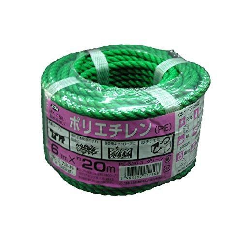 ユタカメイク Yutaka Make PEカラーロープ万能パック グリーン 6mm×20m PE620-3