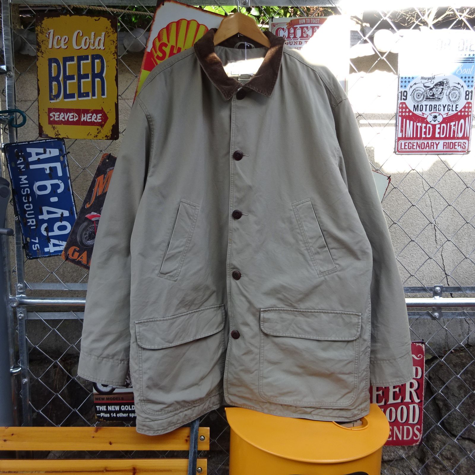 超歓迎 エルエルビーン カバーオール XXL ベージュ ダック地 男性用
