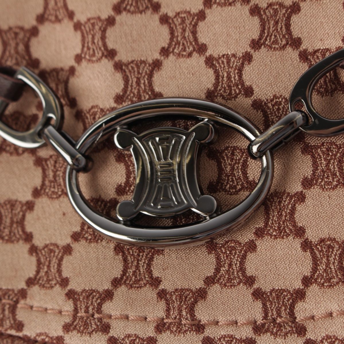 セリーヌ ヴィンテージ トリオンフ金具 マカダム総柄 スカート