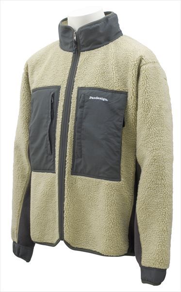 パズデザイン 防寒服アウター SJK-020 ボアフリースジャケット ライトベージュ|チャコール L