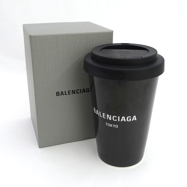 BALENCIAGA | バレンシアガ ◆TOKYO ロゴ タンブラー 蓋付きコップ 食器 陶器 ブランド