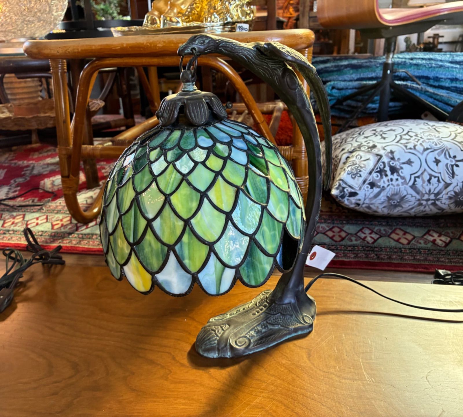 アンティーク/ステンドグラス/卓上照明/ルームライト/スタンドライト