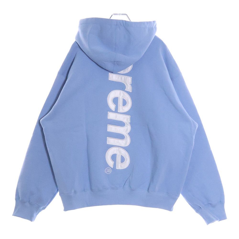 や*ん様 シュプリーム サテンアップリケフーディー ライトブルー 24FW Buy Supreme Satin Appliqué Hooded Sweatshirt 'Light Blue