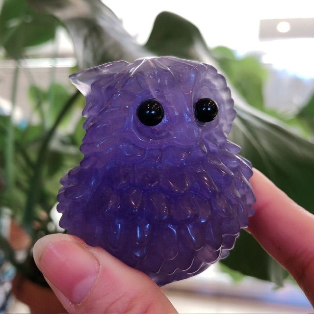 縁起物】フローライトふくろう置物 購入 縁起物】☆フローライト