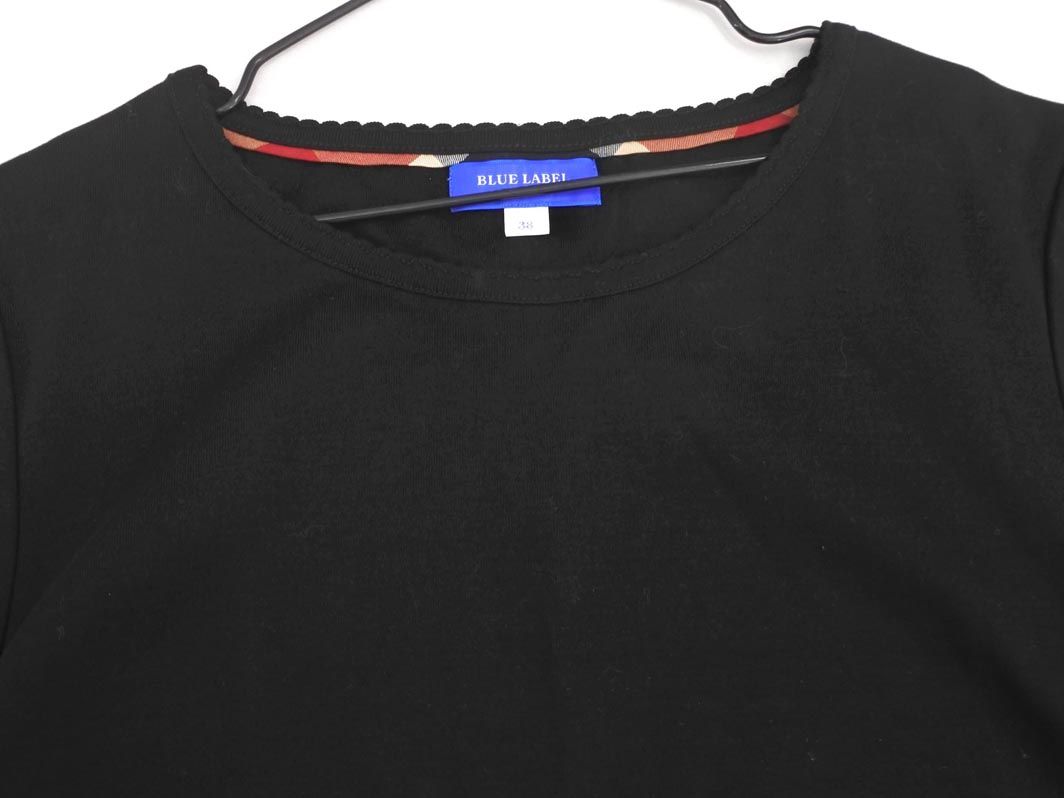 BLUE LABEL CRESTBRIDGE サスペンダー付きパンツ 黒38 1 BLUE LABEL CRESTBRIDGE】チェック柄 サスペンダー パンツ