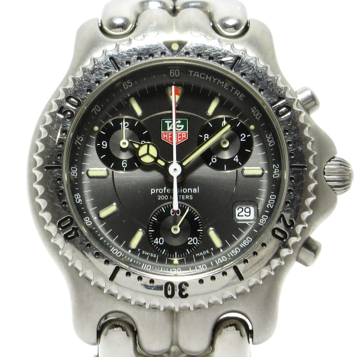 TAG Heuer(タグホイヤー) 腕時計 セル プロフェッショナル200 CG1115 メンズ 回転ベゼル ダークグレー - メルカリ