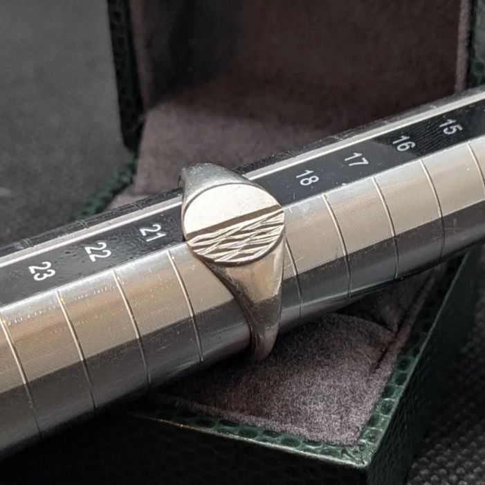 スターリングシルバー925 刻印 シグネットリング 20号 メンズ