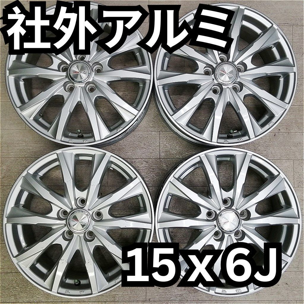 社外アルミ weds JOKER 15インチ 15x6J 43 100-5H プリウス向