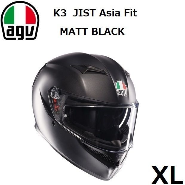 AGV K3 JIST Asia Fit MATT BLACK XL(61-62cm) ダイネーゼ 正規品 アジアンフィット メルカリ