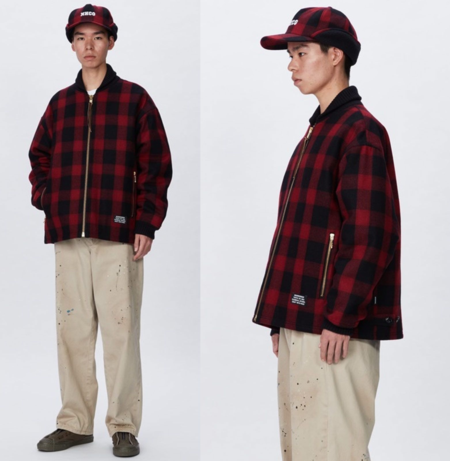 NEIGHBORHOODネイバーフッド□美品 2022AW Buffalo Check JK. WN バッファローチェックジャケット XL 黒×灰  日本製 メルトン ウール 中綿入り 定価63800 - メルカリ