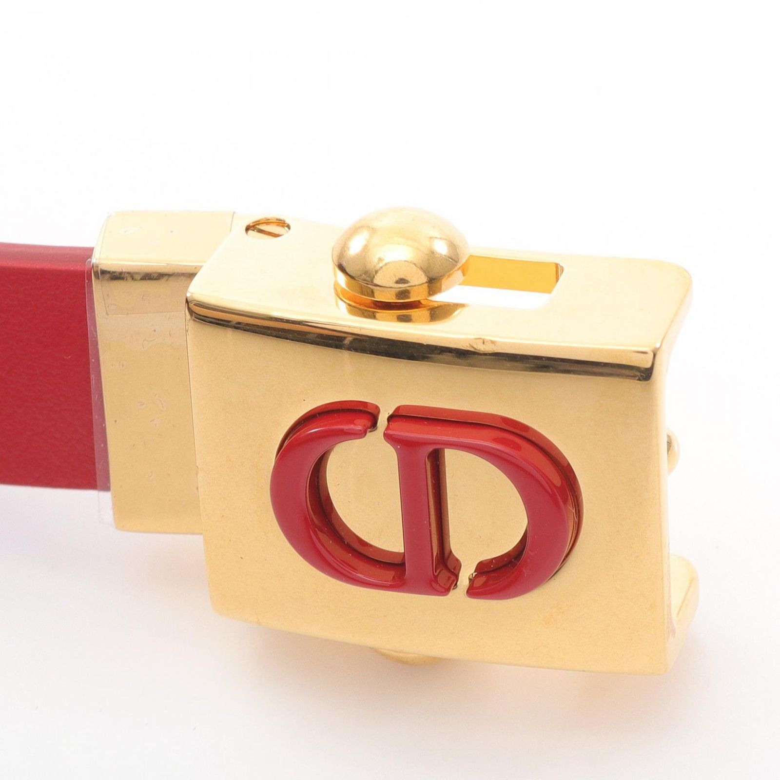 ディオール Dior ベルト CDロゴ レザー ベルト レディース Used