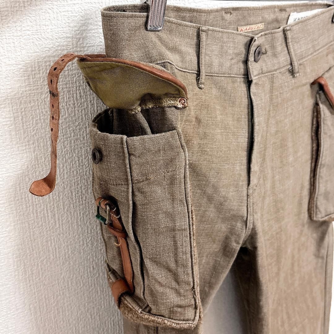 レザーポケットパンツ 牛革