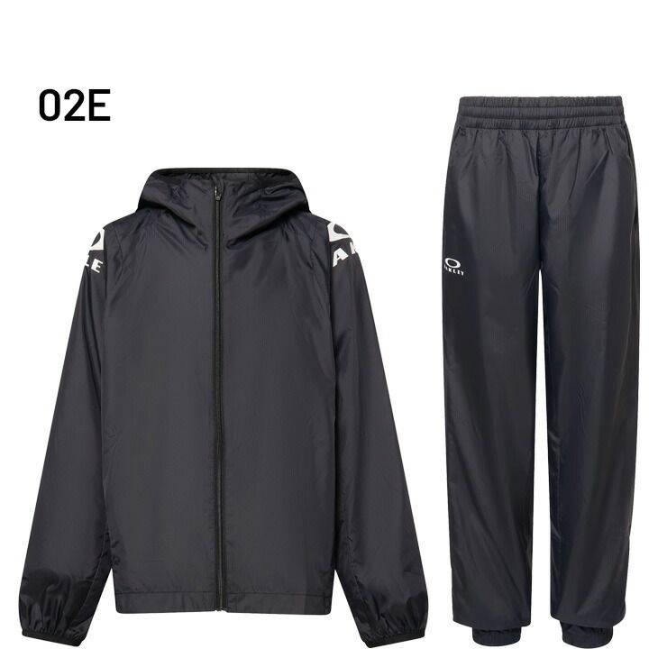 オークリー キッズ ウィンドブレーカー 上下セット OAKLEY 裏メッシュ 長袖ジャケット ロングパンツ セットアップ 子供服 140-160cm ジュニア 子ども用 スポーツウェア 上下組 はっ水 防風 FOA408312-408332